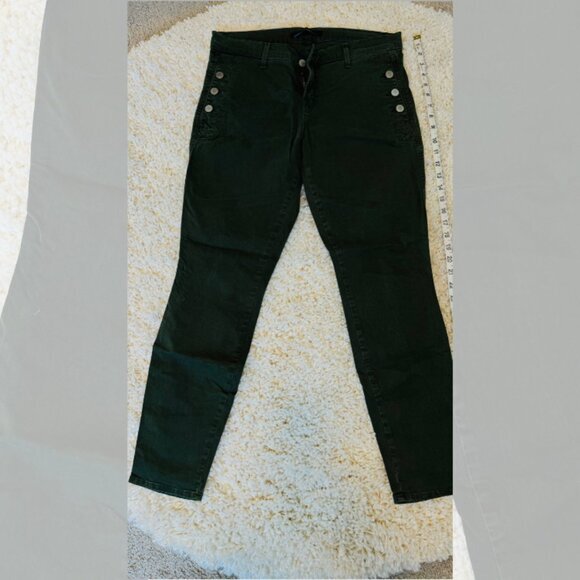 J Brand Womens Size 32 Button Zip Fly Skinny Tapered Pockets Denim Jeans Black - Picture 1 of 13